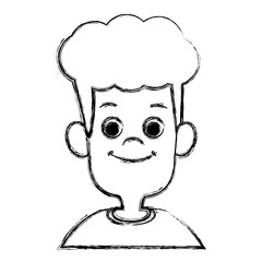 Cute boy cartoon icon vector illustration graphic design