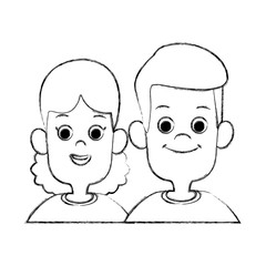 Kids friends cartoon icon vector illustration graphic design