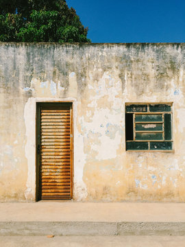 Run-Down Cement Facade