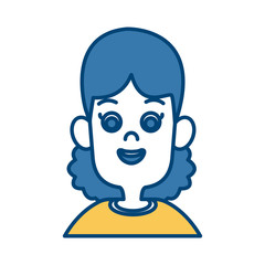 Cute girl cartoon icon vector illustration graphic design