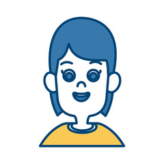 Cute girl cartoon icon vector illustration graphic design