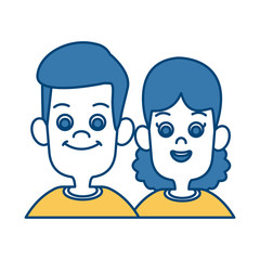 Kids friends cartoon icon vector illustration graphic design