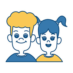 Kids friends cartoon icon vector illustration graphic design