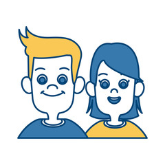 Kids friends cartoon icon vector illustration graphic design