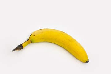 Banana with a white background