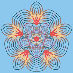 Aribic Colorful Mandala. Ethnic tribal ornaments