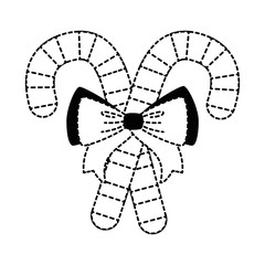 merry christmas cane with bow