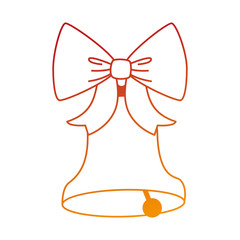 merry christmas bell with bow decorative