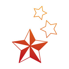 Obraz premium decorative stars isolated icon