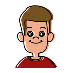 Cute boy cartoon icon vector illustration graphic design