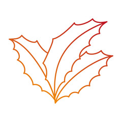 leafs christmas decoration icon