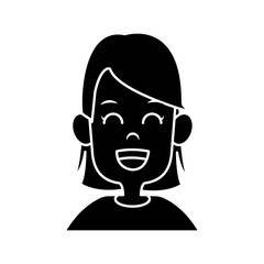 Cute girl cartoon icon vector illustration graphic design