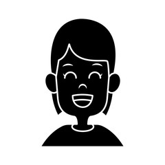 Cute girl cartoon icon vector illustration graphic design