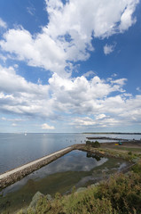 Obraz premium Breakwater construction vert