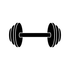 Dumbbell iron weight icon vector illustration graphic design