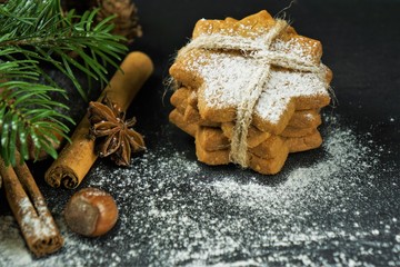 Gingerbread cookies Christmas theme 