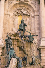 Matthias Fountain, a monumental fountain group in the western forecourt of Buda Castle, Budapest, Hungary, Europe © STUDIO MELANGE