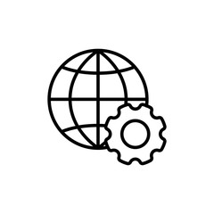 global optimization line black icon