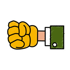 Glove hand clenched icon vector illustration graphic design