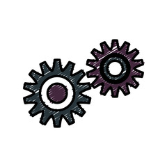 Gears machinery pieces icon vector illustration graphic design