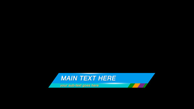 Colorful Angled Lower Third