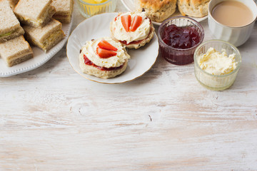 Traditional English cream teas, scones