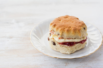 Traditional English cream teas, scones