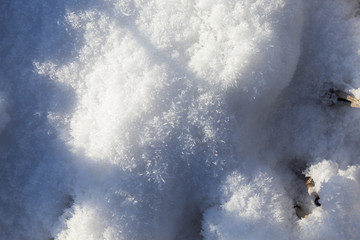 Snow drifts in winter