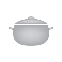 steel pot icon- vector illustration