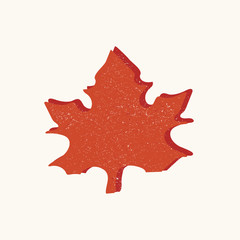 Hand drawn leaf. Vintage decorative autumn element. Halloween background