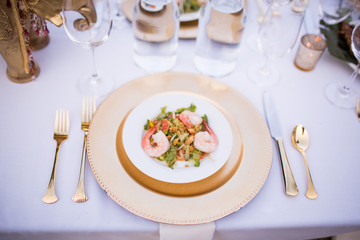 Shrimp Salad Wedding Reception Plate