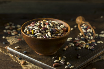 Heap of Assorted Mixed Organic Dry Beans