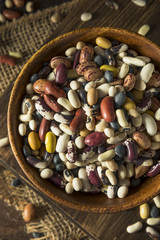 Heap of Assorted Mixed Organic Dry Beans
