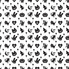 cute hallowen pattern background with dark color