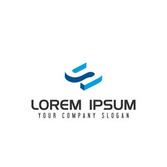 Lettter S Negative space logo design concept template