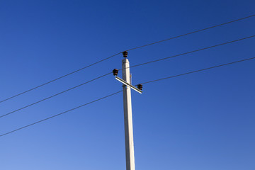 Electric pole, close-up