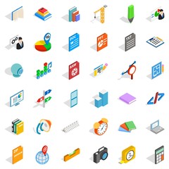 Graphic icons set, isometric style