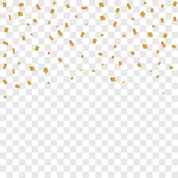Confetti On Transparent Background. vector