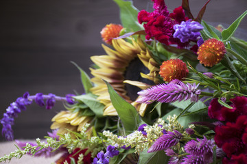 Fall flowers close up