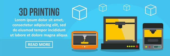 3D printing banner horizontal concept