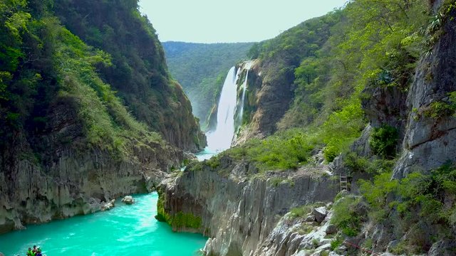 Tamul waterfall aerial