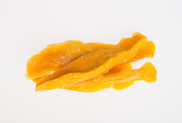Naklejka na ściany i meble Dried Mango or Dried Mango slices on a background.