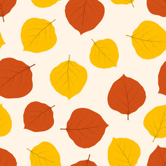 Fototapeta na wymiar Autumn Leaves seamless pattern. Abstract vector background