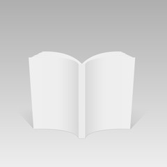 Blank of opened book, magazine or brochure template. vector