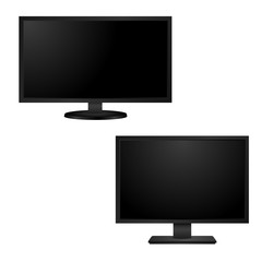 Blank of TV or computer monitor. Vector