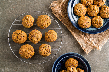 chocolate and cashew nut cookies
