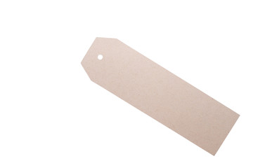 Paper tag  on white background