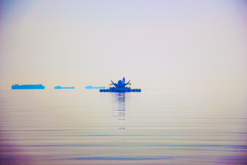 The structure in the middle of the sea