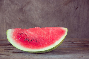 Fototapeta na wymiar Watermelon on the wooden background. Organic watermelon