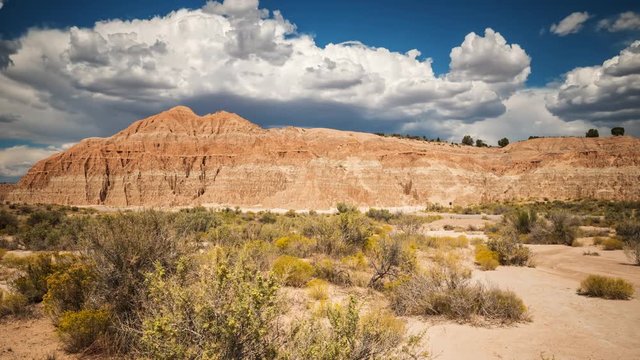 Rock Formations in Cathedral Gorge State Park, Nevada - Time Lapse